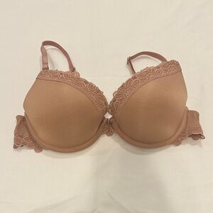 Aerie Lace Trimmed Brown Bra